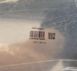 Etiqueta en tapa de botella