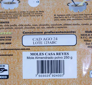 Etiqueta en tapa de botella